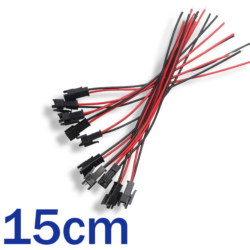 Drone Battery Connector - 10쌍 10/15CM 2핀 플러그 소켓 남성-여성