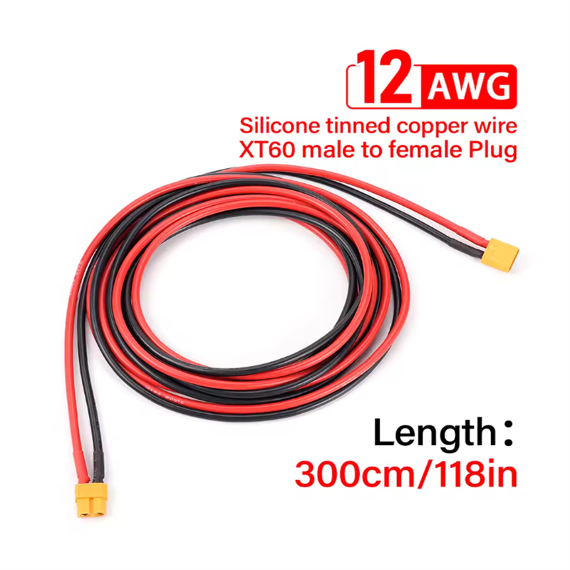 Drone Battery Connector - 12AWG XT60 남성 여성 변환 플러그