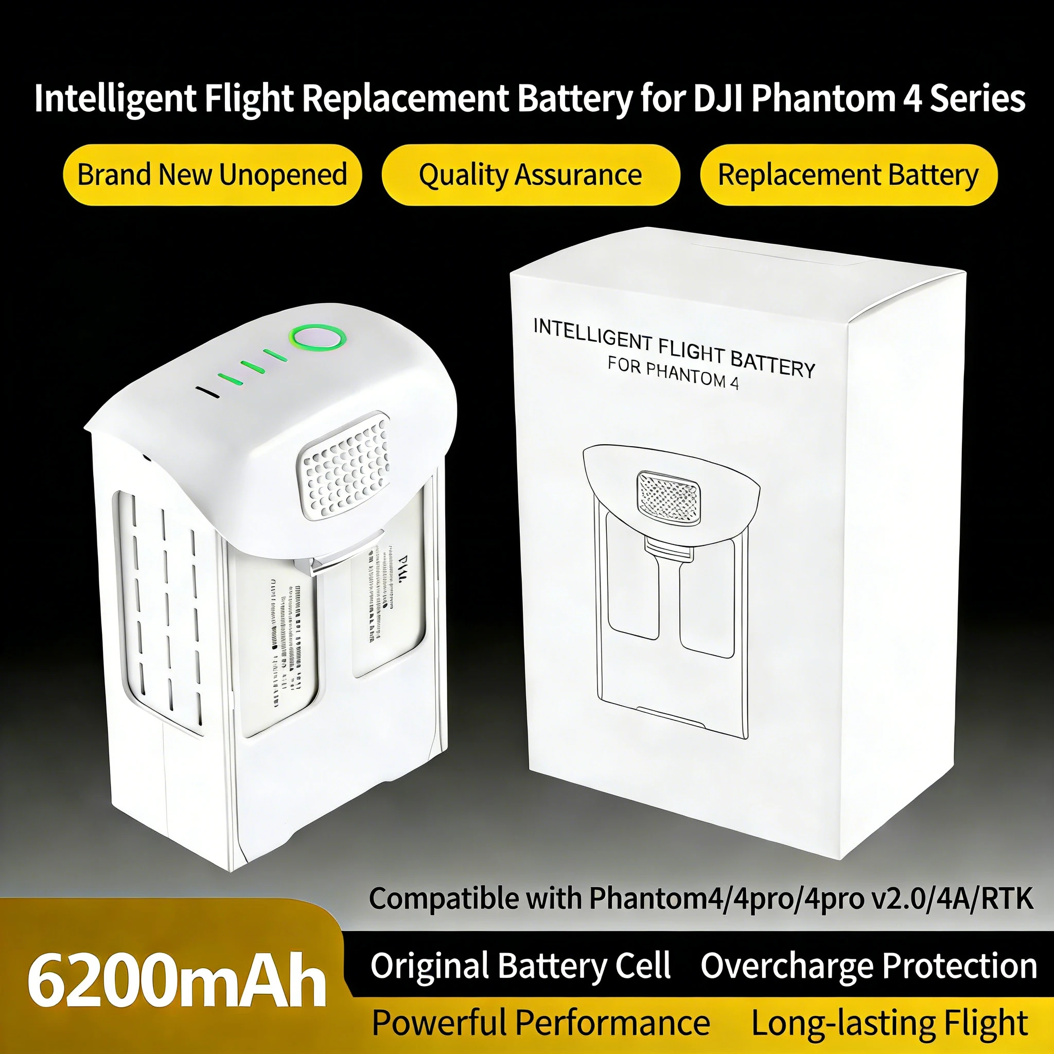 Drone Battery Li-Ion - 새로운 팬텀 4 배터리 6200mAh 팬텀