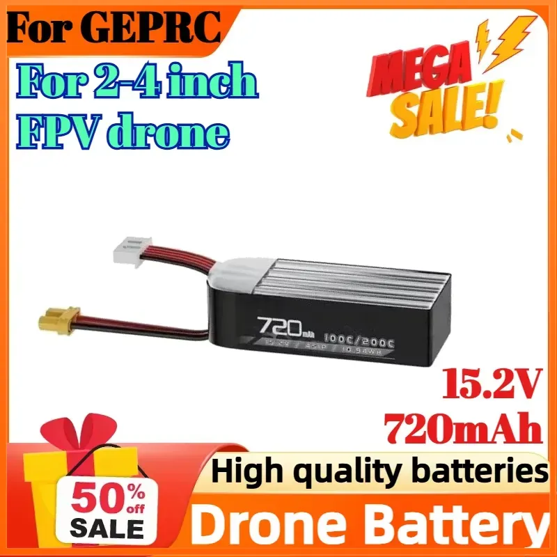 Drone Battery High Voltage - GEPRC 리튬 고전압 XT30용 4S 15.2V