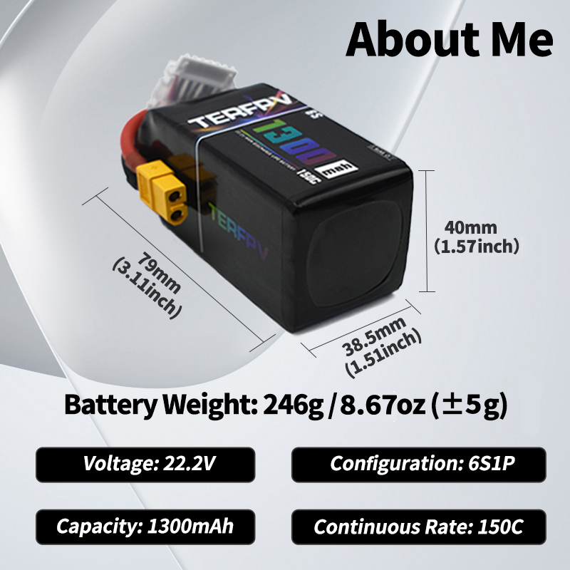 TERFPV Lipo 배터리 6S 22.2V 1300/ - Drone Battery Lipo 리뷰 및 가격
