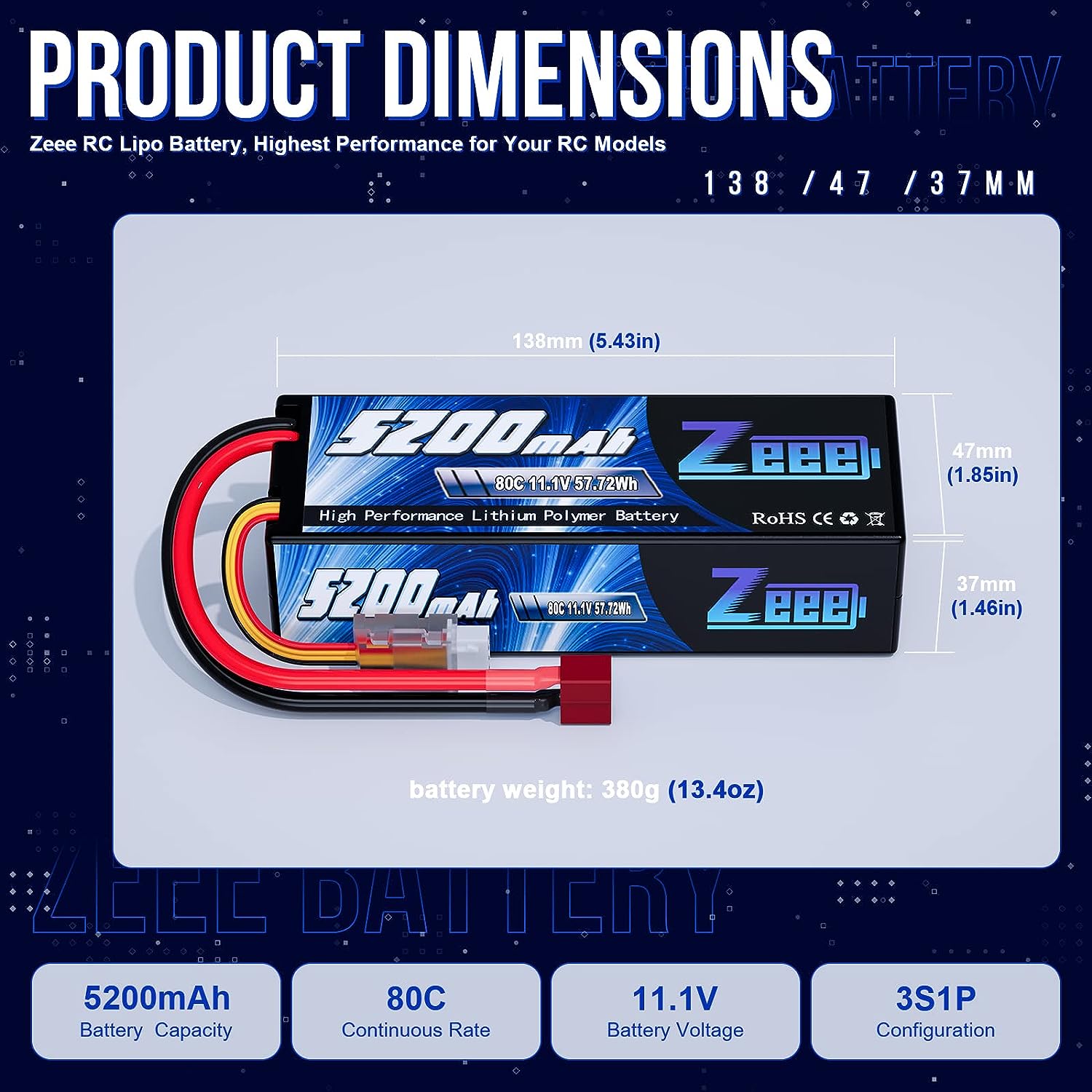 1/2pcs Zeee 3S 5200mAh Lipo 배터 - Drone Battery 3S 리뷰 및 가격