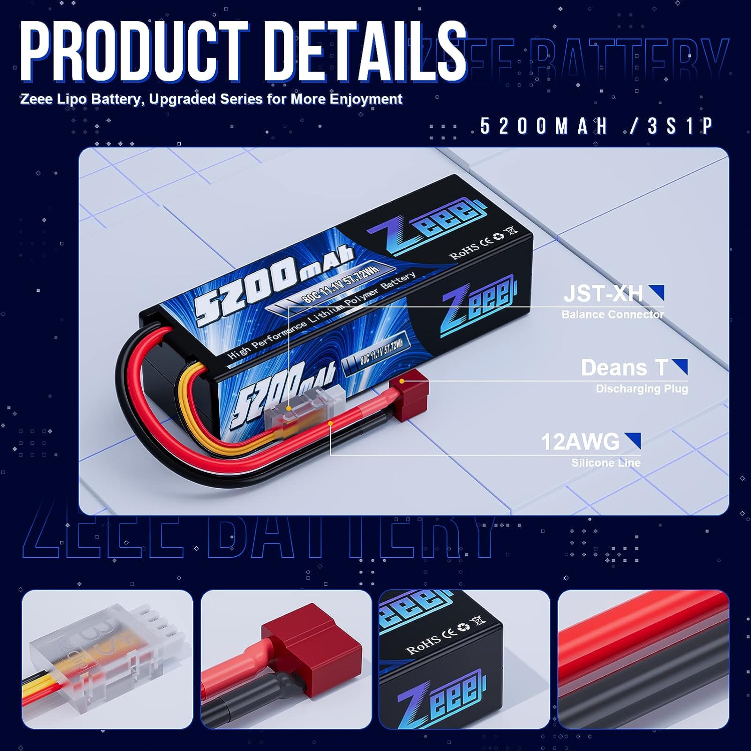 1/2pcs Zeee 3S 5200mAh Lipo 배터 - Drone Battery 3S 리뷰 및 가격