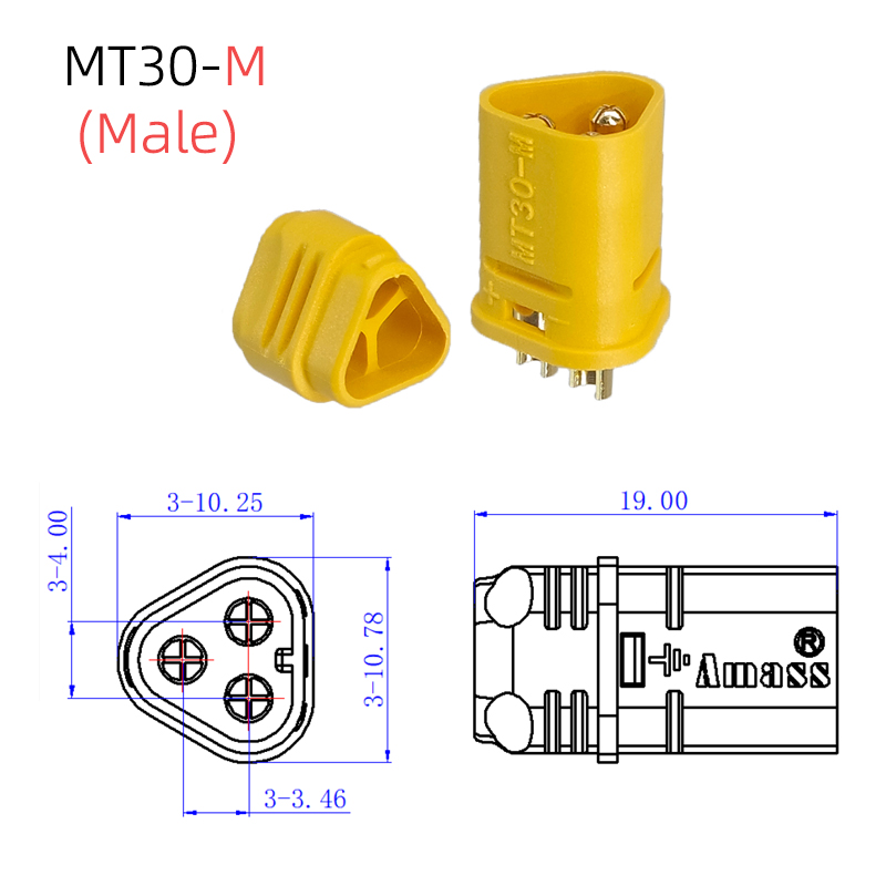 아마스 리튬 배터리 남성-남성 케이블 커넥터: MT30 - Drone Battery Connector 리뷰 및 가격