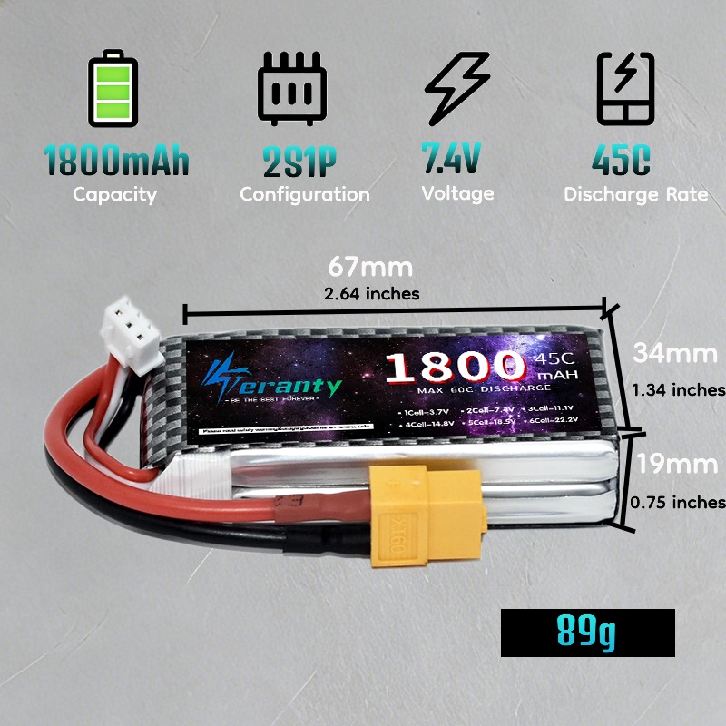 TERANTY 2S 3S 4S 1800mAh 리포 배터 - Drone Battery Lipo 리뷰 및 가격