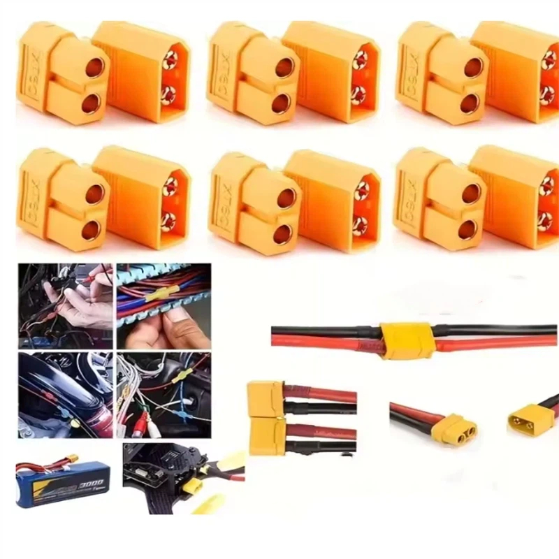 10PCS XT60 배터리 커넥터 남성 플러그 금도금  - Drone Battery Connector 리뷰 및 가격