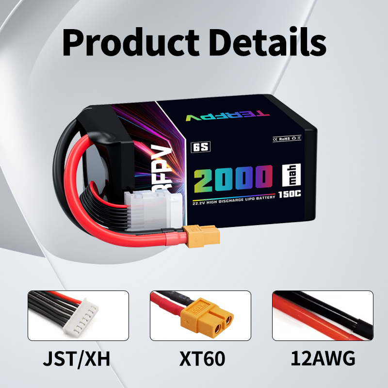 TERFPV 6S 22.2V 2000mAh 150C/3 - Drone Battery 6S 리뷰 및 가격