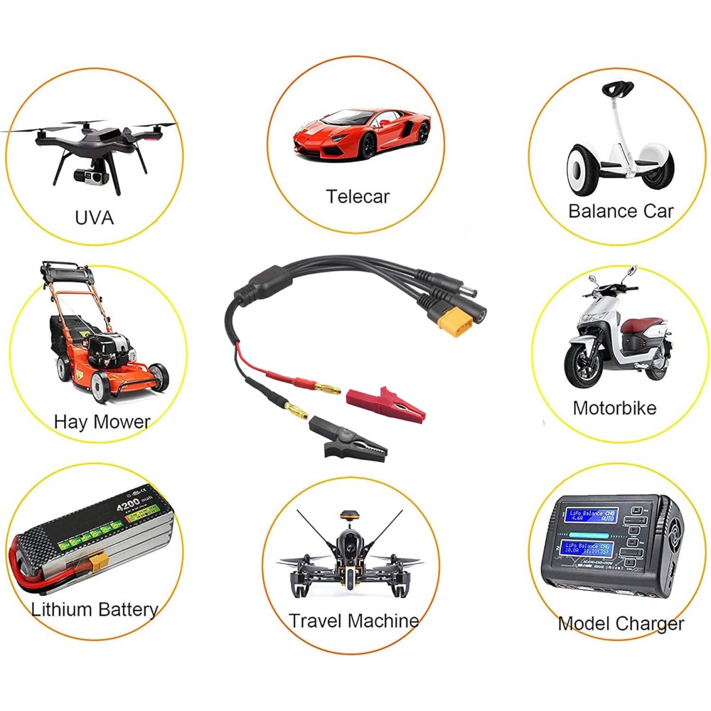 5-in-1 XT60-4mm 바나나 플러그 어댑터 케이 - Drone Battery Smart 리뷰 및 가격