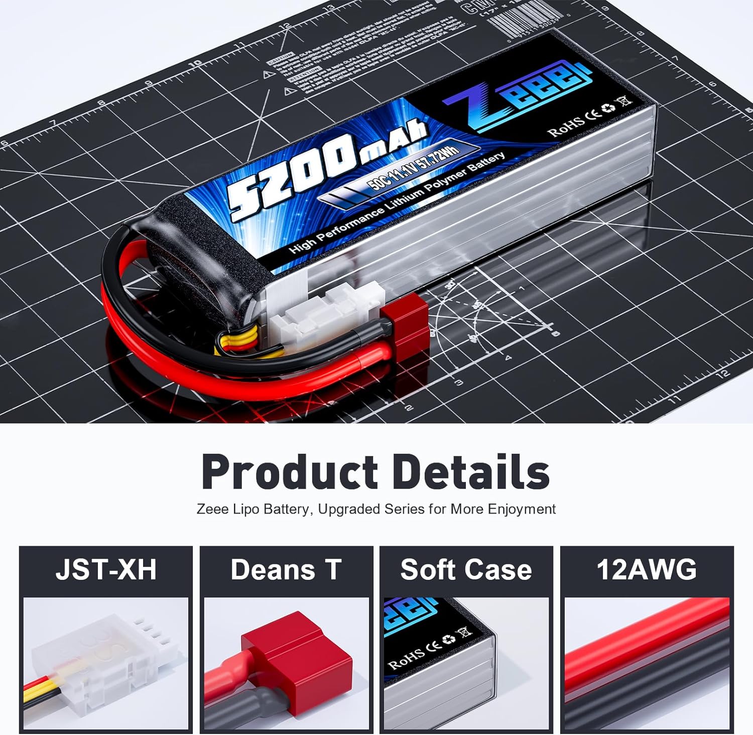 1/2 단위 Zeee 11.1V 50C 5200mAh  - Drone Battery 3S 리뷰 및 가격